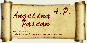 Angelina Pašćan vizit kartica